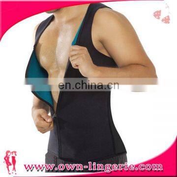 hot men's weight loss corset,with zipper waist training vest