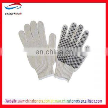 pvc dotted cotton gloves/cotton pvc dotted glove