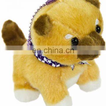 Lifelike Cheap Cute 10cm Custom Stuffed Animal Soft Dog Plush Keychain photo-2