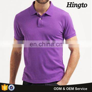 Fashion men gray plain slim fit polo shirts custom embroidery