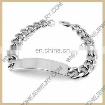 wholesale latest unique design bracelet stainless steel jewelry engravable bracelet