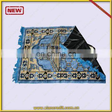 Black Leather Prayer Mat, Waterproof Travel Prayer Rugs, Portable Rugs With Hand Bag Saudi Arabia Rug photo-2