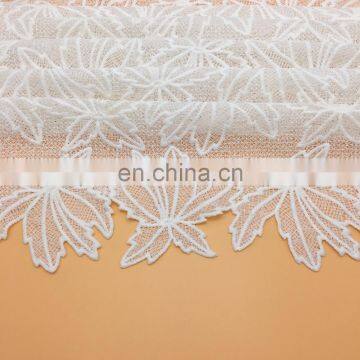 OLFPY476 Beautiful maple leaves design lace fabric african tulle high quality