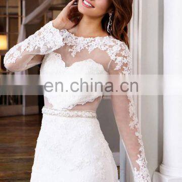 Long Sleeve Vintage Lace Elegance Wedding Dress photo-2