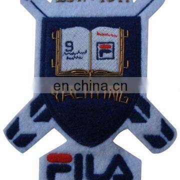 3D beauty fashion german military hand embroidery badge with gold and silver