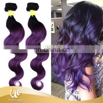 2016 New Color Hair Extension Purple Human Hair Weave