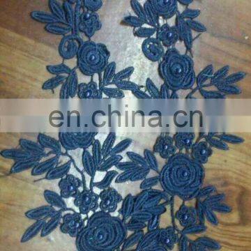 custom durable blue wholesale beaded lace fabric,wholesale lace fabric,new york wholesale fabric lace