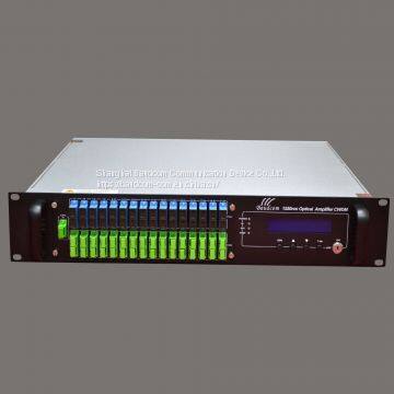 Management 32-port CATV 1550 EDFA Optical Amplifier with WDM Built-in