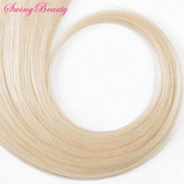 Clip in Natural Human Hair Extensions Full Cuticle Remy Hairs Full Hair End photo-3