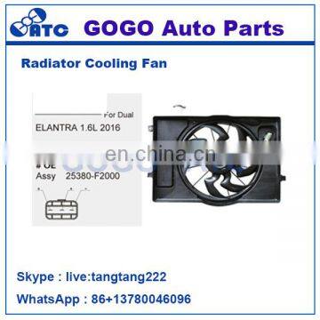 12v DC CAR Radiator A/C Cooling Fan Motor for ELANTRA 1.6L 2016 OEM 25380-1C050