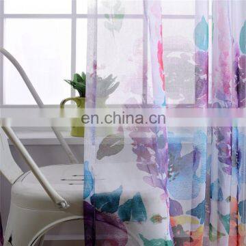 Polyester cheap price romantic printed voile fabric