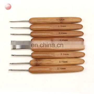 High Quality Home DIY Knitting Tools Accessories 22Pcs/Set Handle Hook Bamboo Crochet Hook