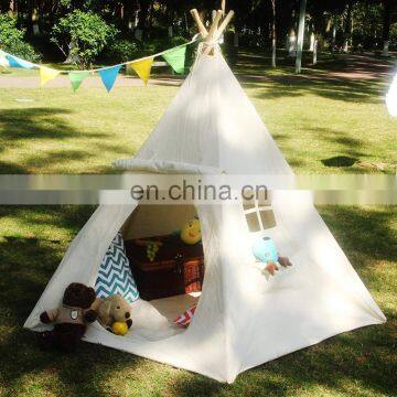 High Quality Children Play Tent Huge Indian Canvas Teepee Tent Kids Toy Tent With Window photo-3