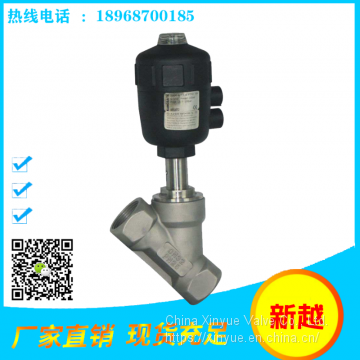 Pneumatic threaded angle seat valveStainless steel flange angle seat valve  Pneumatic angle seat valve