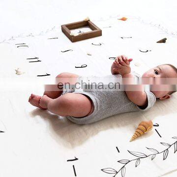 Premium Cotton Baby Milestone Blanket Monthly Fleece Blanket photo-2
