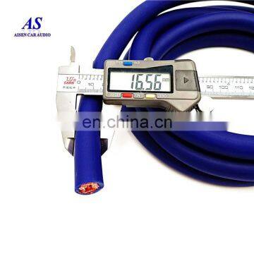 High Quality Car Audio Power Ground Battery Cable 1/0 OFC Wire With Flexible Blue Jacket photo-2