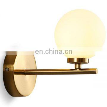 New Design Hotel Bedroom Wall Sconce Glass Ball Wall Lamp For Home