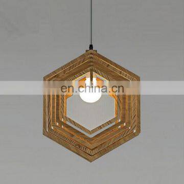 Modern Industrial Style Round Ring Wood Wooden Pendant Light Chandelier Lamp for Decor Home Lighting photo-6