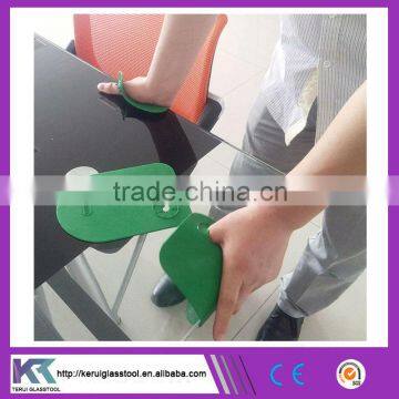 Green rubber protective safety glove for glass handling glass tool (V036)