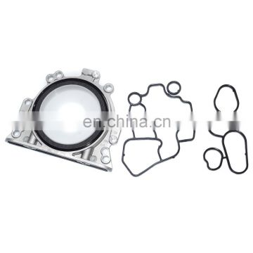 Oil Cooler Adapter Gasket & Crankshaft Seal with Flange Set 06F115441 06A103171A for Audi TT A4 A3 For VW Golf Beetle Eos