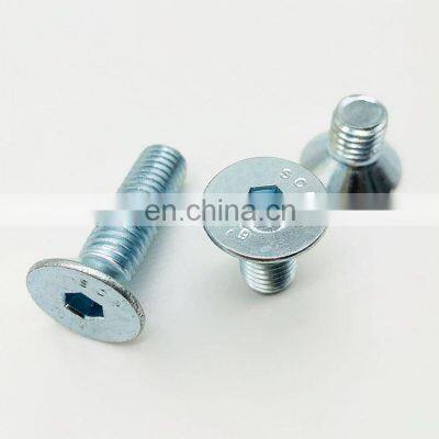 China screw fastener a2 70 a4 70 allen key screw 10mm Hexagon Socket Countersunk Head Screws Din7991