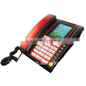 Big LCD corded telephone with OGM function for conference meeting