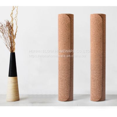 Custom logo printing Eco friendly non slip natural rubber material colorful cork yoga mat