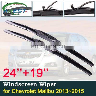 for Chevrolet Malibu 2013 2014 2015 Car Wiper Blades Front Window Windscreen Windshield Wipers J Hook Car Accessories Stickers