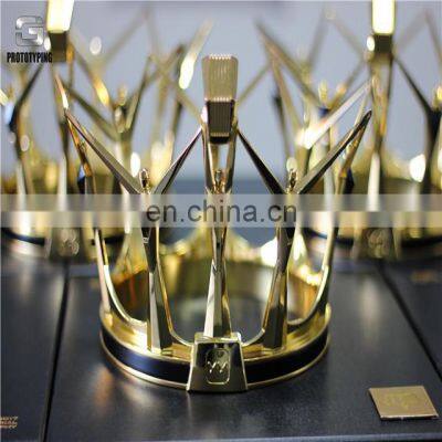 sla 3d printing golden prototyping electroplating  resin craft trophy chrome plated plastic rapid prototyping