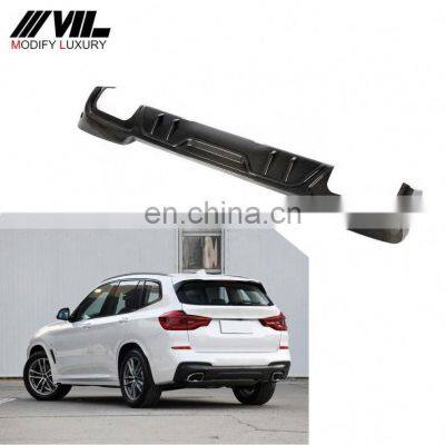 X3 G01 Carbon Fiber Car Rear Diffuser Lip for BMW X3 Sport 4-Door M Sport 2018-2019