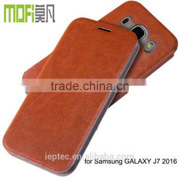 MOFi Original Leather Flip Cover Case for Samsung Galaxy J7 2016 J710F, Mobile Back Housing for Samsung J7 2016