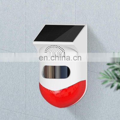 Tuya WiFi solar alarm outdoor human body infrared sensor alarm light anti-theft sound and light alarm