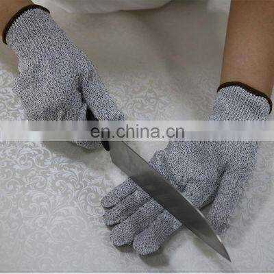 Food Grade HPPE Level 5 Protection Safety Cut Resistant Gloves For Food industry