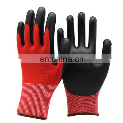 Industrial Automobile Assembly Construction Nitrile Coated Guantes Garden Safety Working Gloves