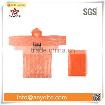 Promotional PE disposable raincoat