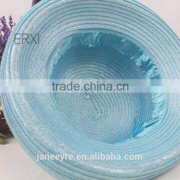 Latest Style Womens' Chuch Hat,Black Straw Hat With Sinamay Flower Decorate photo-3