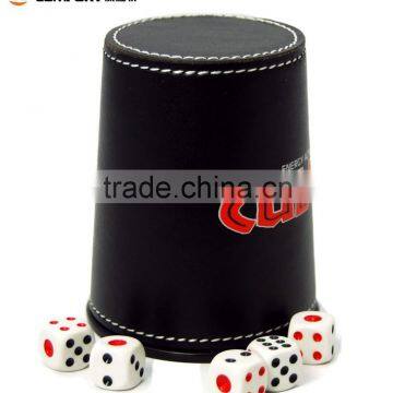 Elegent Small Mini Portable Leather Dice Shaker photo-3