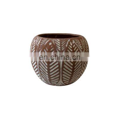 large big size round outdoor garden ceramic terracotta clay flower pots for plant