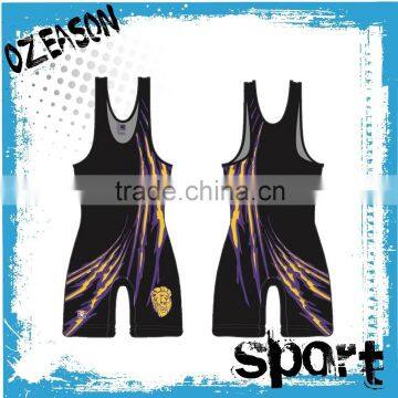 Fashion new design sublimation wrestling singlet/women's wrestling singlet wholesale