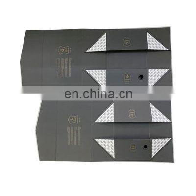 Classic fully covered foldable box packaging flat recycled logo cosmetic magnetic paper boxes