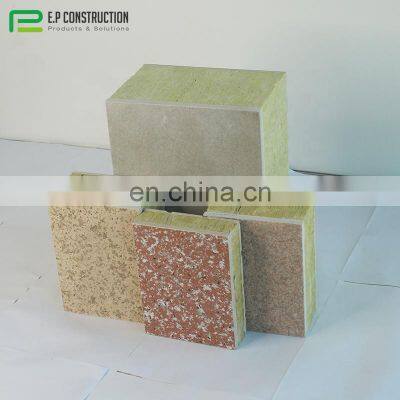 Fireproof Glossy Surface Concrete Drywall Structural Fiberglass Composite Rock Wool Wall Cladding Insulation Panels photo-2