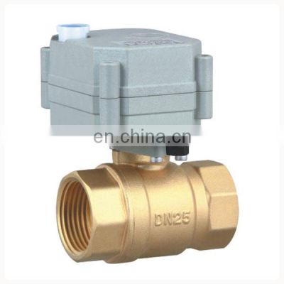 24V DC 4-20mA Mini brass ball valve electric control