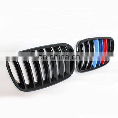 ABS material front bumper grill for BMW X series E70 E71 single slat line M color style grill for BMW X5 X6 2007-2013