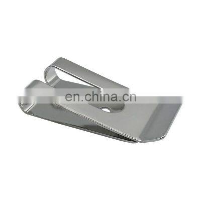 Custom stamping metal flat spring clip steel belt clip