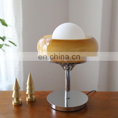 Italian Medieval Design Style Table Lamp Living Room Bedroom Egg Tart Table Light for Indoor