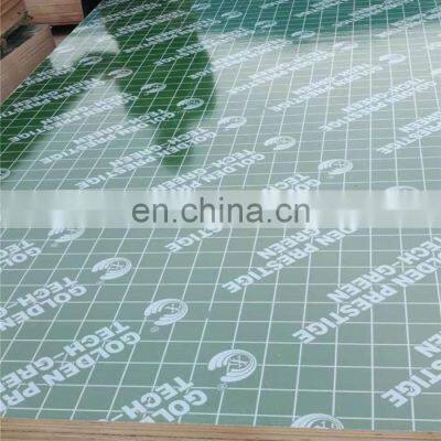 Sudan Market Hot Sale 18mm Green PP Plastic Poplar Core PVC Coated Film Faced Plywood