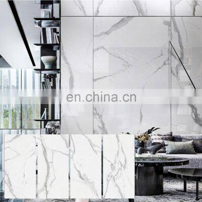 large format 1200x2400 6mm glazed plain white ceramic glossy home polished double charge vitrified tiles