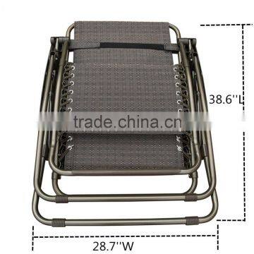 High Quality Beach Chair Recliner Chair Sun Lounger With Cup Holder photo-3