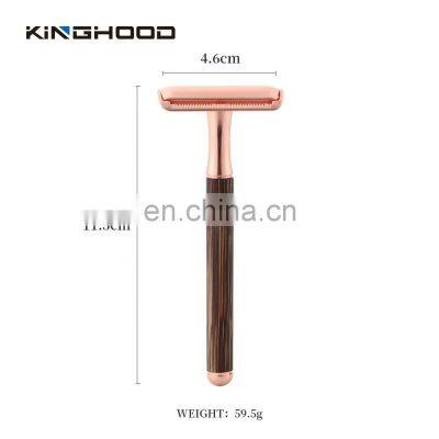 Unisex Bamboo Handle Elegant Christmas Gift Safety Razor Double Edge Safety Razor Shaver photo-2