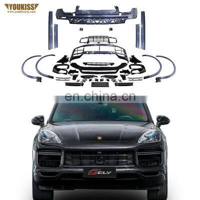 Genuine Car Bumpers For 2018+ Porsche Cayenne 9Y0 9YA upgrade Turbo Body kit Grille Diffuser Pipes wheel arches side skirt